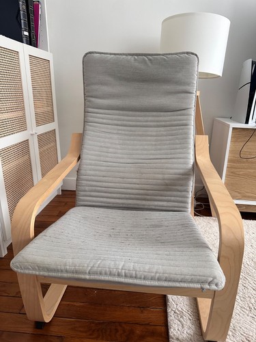 Fauteuil poäng ikea gris - fauteuil,